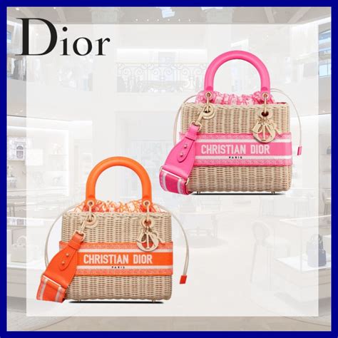 christian dior straw tote.